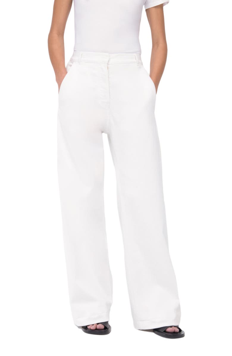 Another Tomorrow CARPENTER DENIM PANT, Alternate, color, Off White