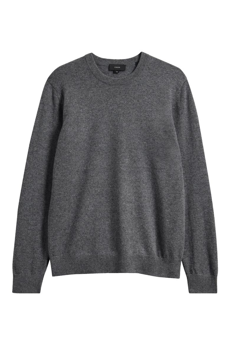 Cashmere Crewneck Sweater, Alternate, color, MEDIUM HEATHER GREY