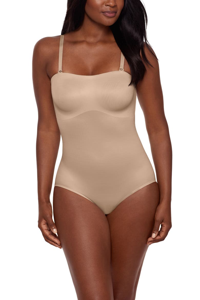 Show Stopper Shaping Bodysuit, Main, color, WARM BEIGE