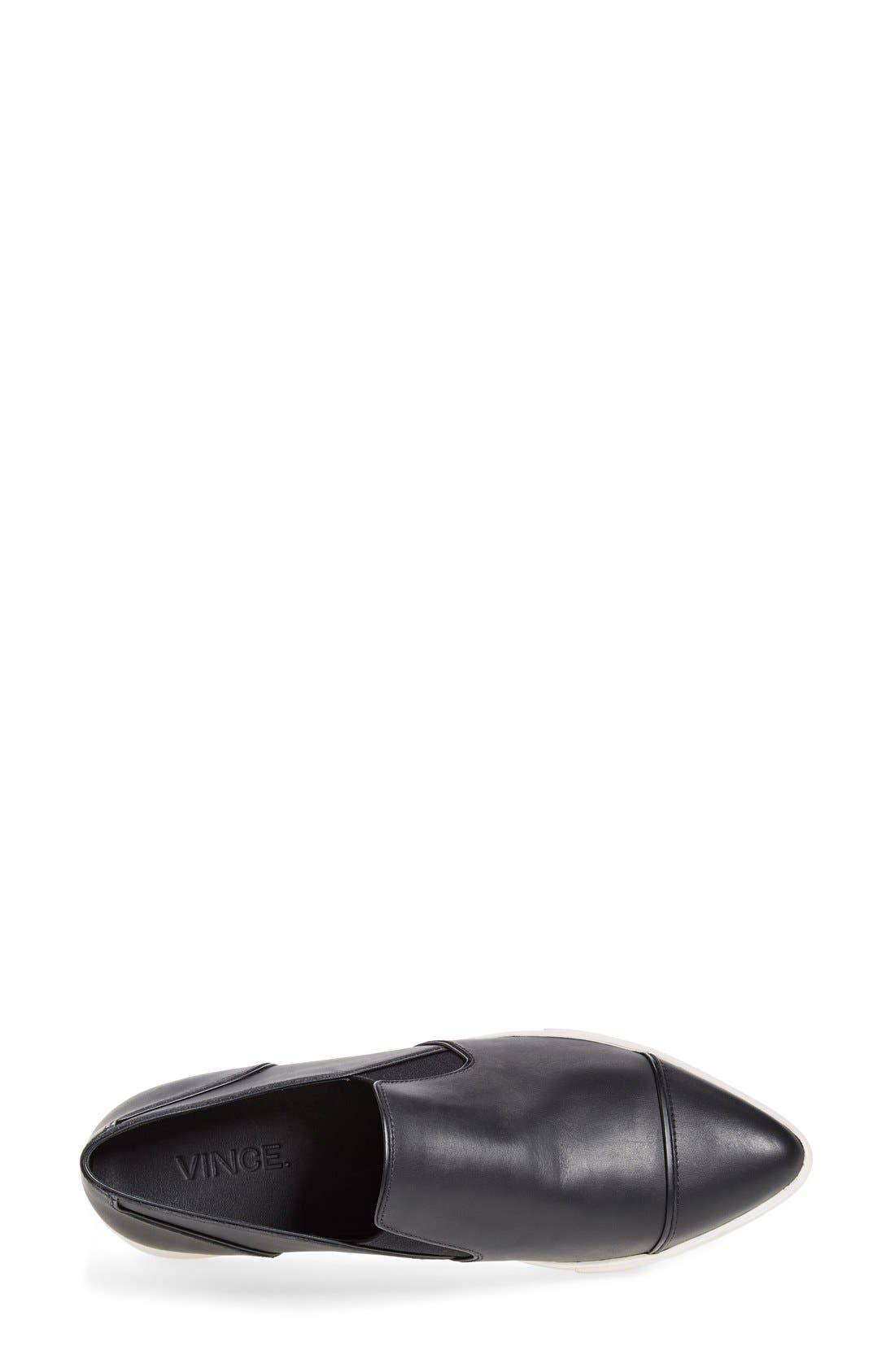 Vince 'Paeyre' Pointy Toe Slip-On Leather Sneaker, Alternate, color, 