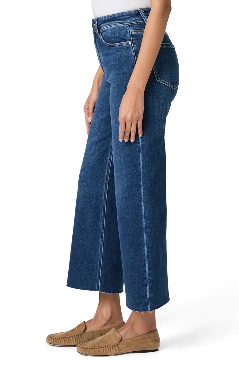 PAIGE Anessa High Waist Raw Hem Wide Leg Jeans, Alternate, color, Venetian Breeze