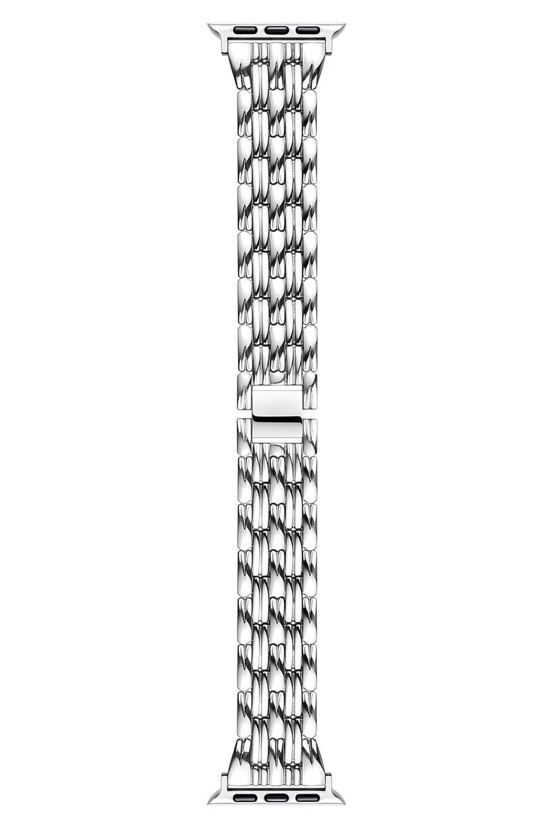 Stainless Steel Apple Watch® Watchband, Main, color, SILVER