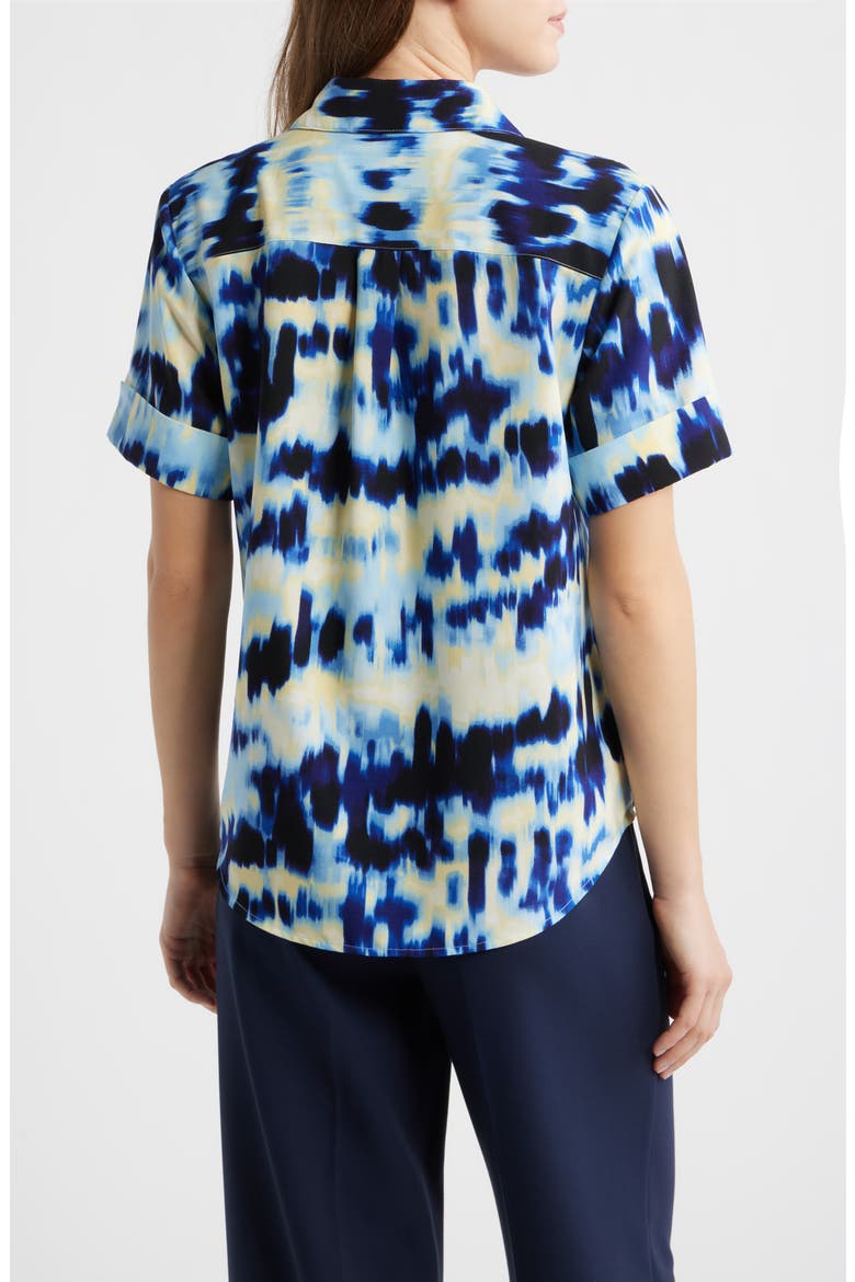 Crepe Button-Up Shirt, Alternate, color, LAKESHORE MULTI