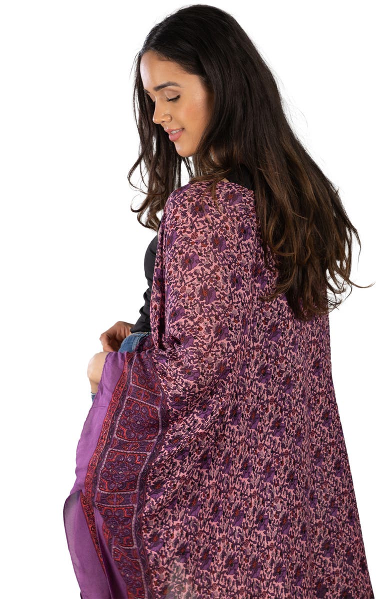 SAACHI Printed Ruana, Alternate, color, Purple