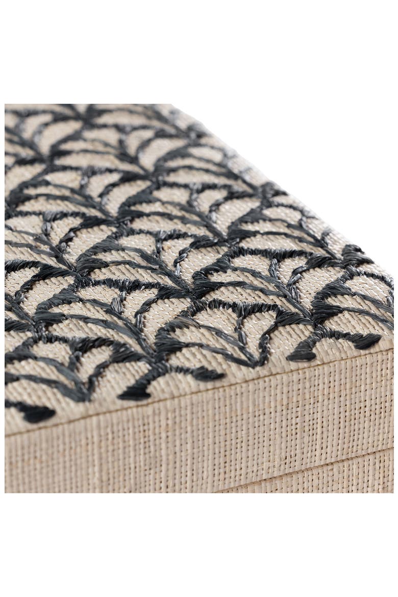 Canaria Petals Decorative Box, Alternate, color, BEIGE/ BLACK