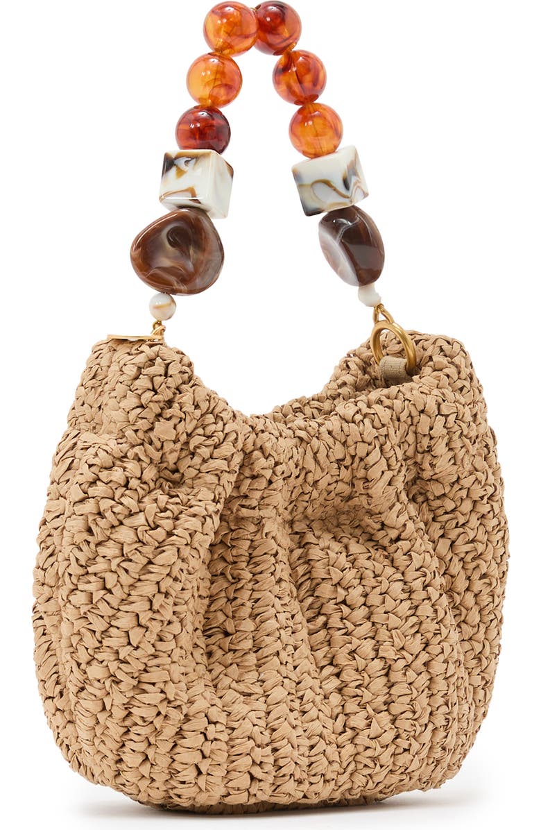 Reiss Erin Woven Straw Top Handle Bag, Alternate, color, Natural