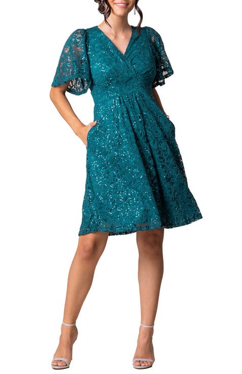 Starry Sequin Lace Cocktail Dress