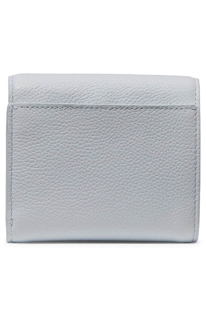 Kate Spade New York deco small pebbled leather flat wallet, Alternate, color, Pale Sapphirine