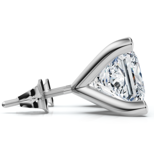 Bliss Diamond Certified 4ct Princess Cut Martini Studs 14k Gold Lab Grown In 14k White Gold