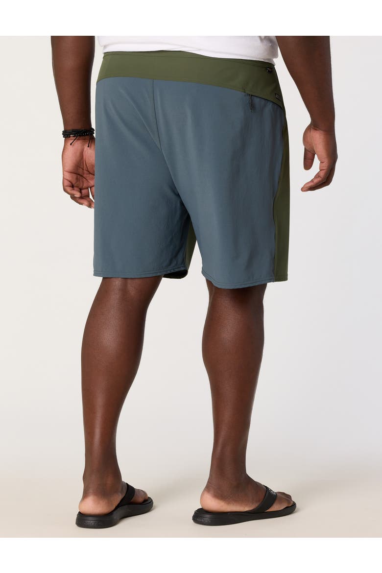 Big & Tall Hyperfreak TRVLR Tech Enduro Board Shorts, Alternate, color, DARK OLIVE