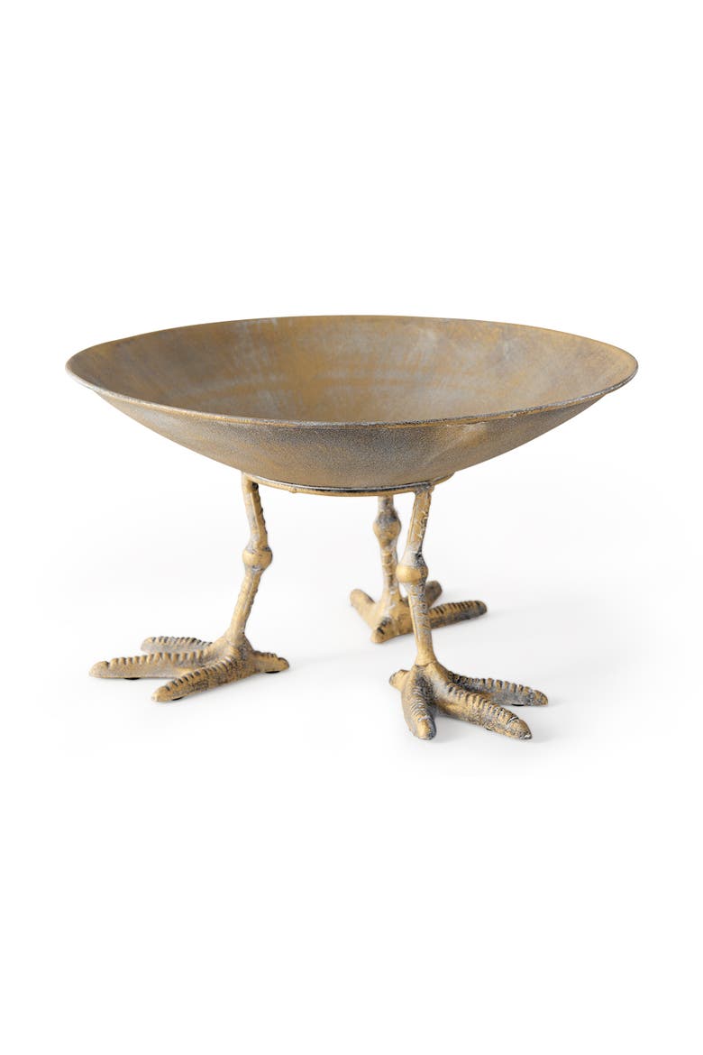Chadwick  Metal Webbed Feet Bowl, Main, color, Metallic Gold
