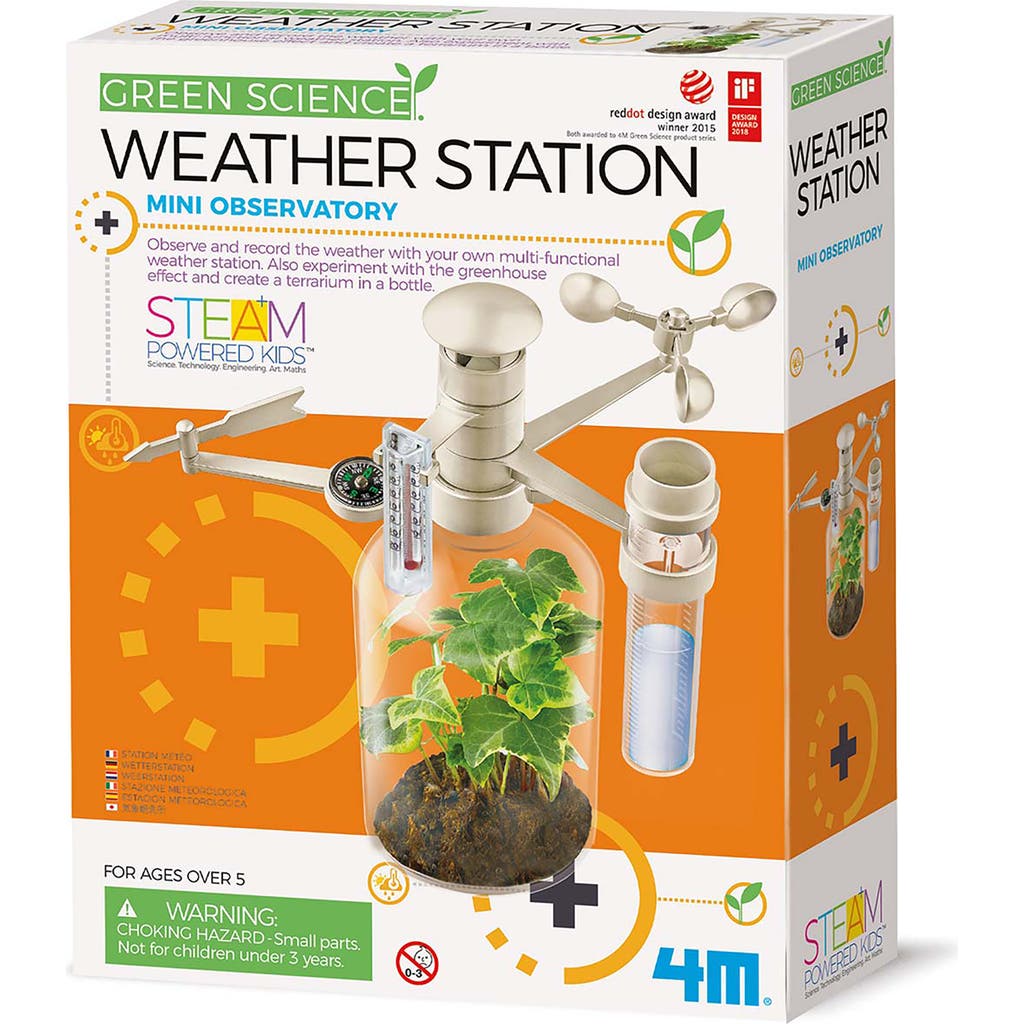 4M Green Science Weather Station, DIY Mini Observatory Kit, Kids 5+ in Multicolored  product