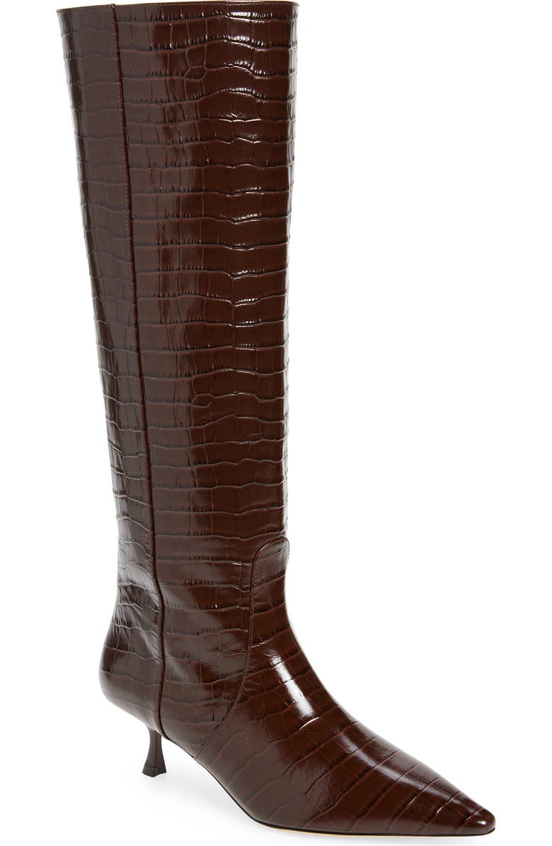 Stuart Weitzman Naomi 50 Boot, Main, color, Walnut Embossed Leather