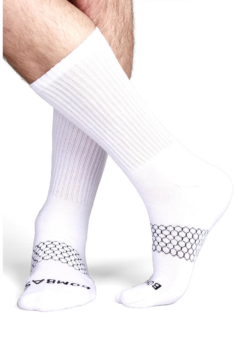 Solid Calf Socks, Alternate, color, WHITE