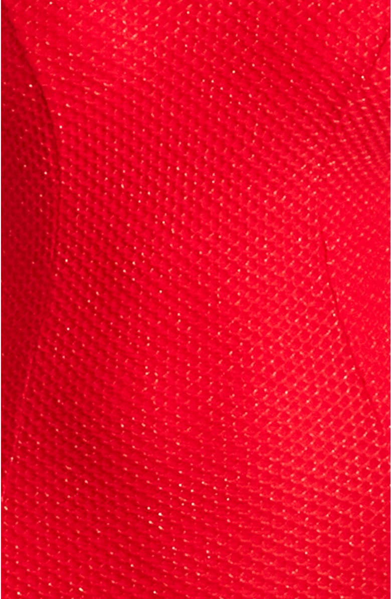 Aqua Blu Dipped Front Presley Cheeky Pant Bikini Bottom, Alternate, color, Red