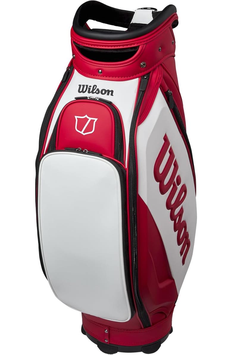WILSON Staff Tour Golf Cart Bag, Main, color, Red/White/Black