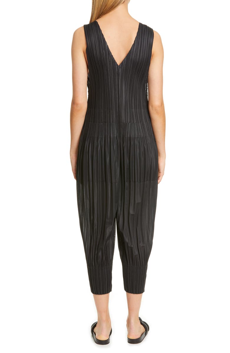 Pleats Please Issey Miyake Pleated Jumpsuit, Alternate, color, 