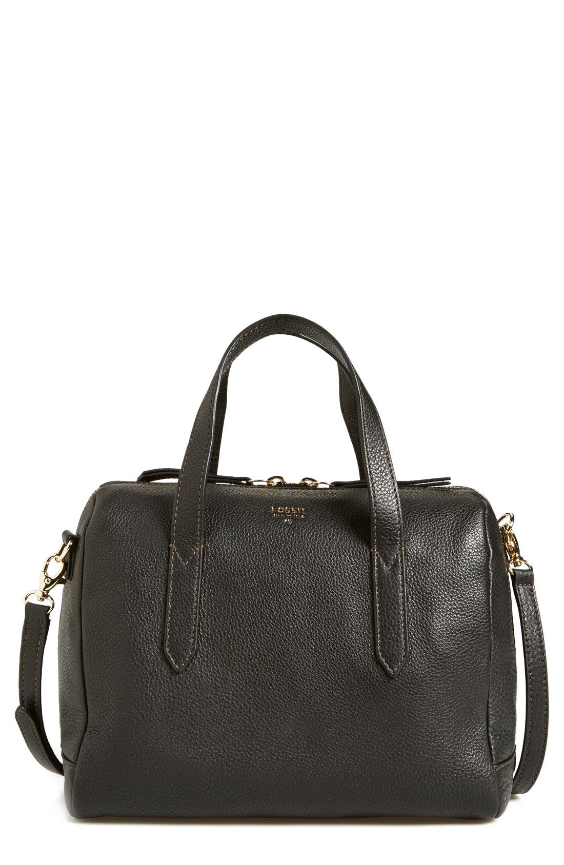 'Sydney' Satchel, Main, color, BLACK
