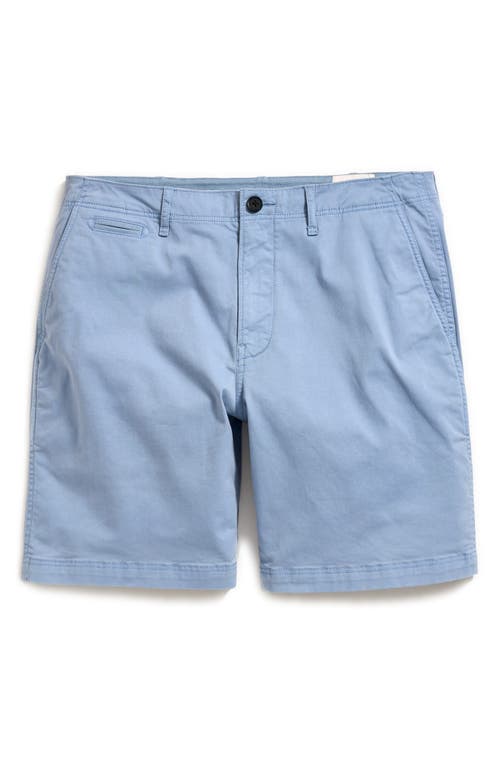Billy Reid Cotton Blend Chino Shorts In Faded Denim