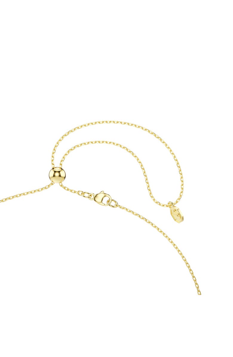 Swarovski Gema Crystal Charm Pendant Necklace, Alternate, color, Gold/ White