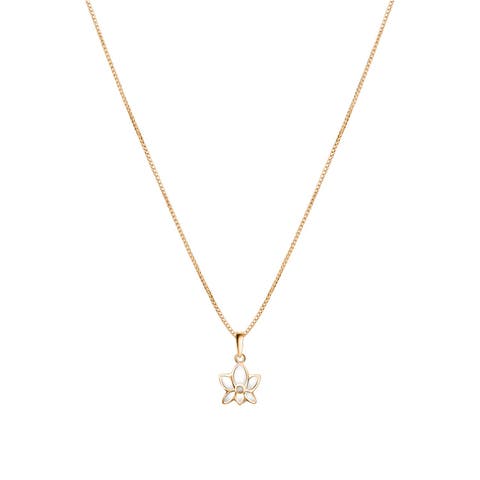 Emerging Beauty Lotus Pendant Necklace