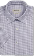 Bugatchi Miles OoohCotton® Neat Dot Print Short Sleeve Button-Up Shirt