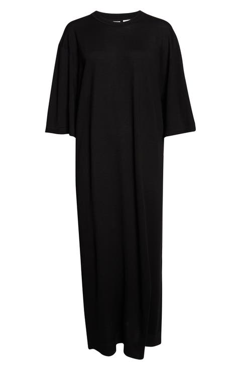 Merino Wool T-Shirt Sweater Dress