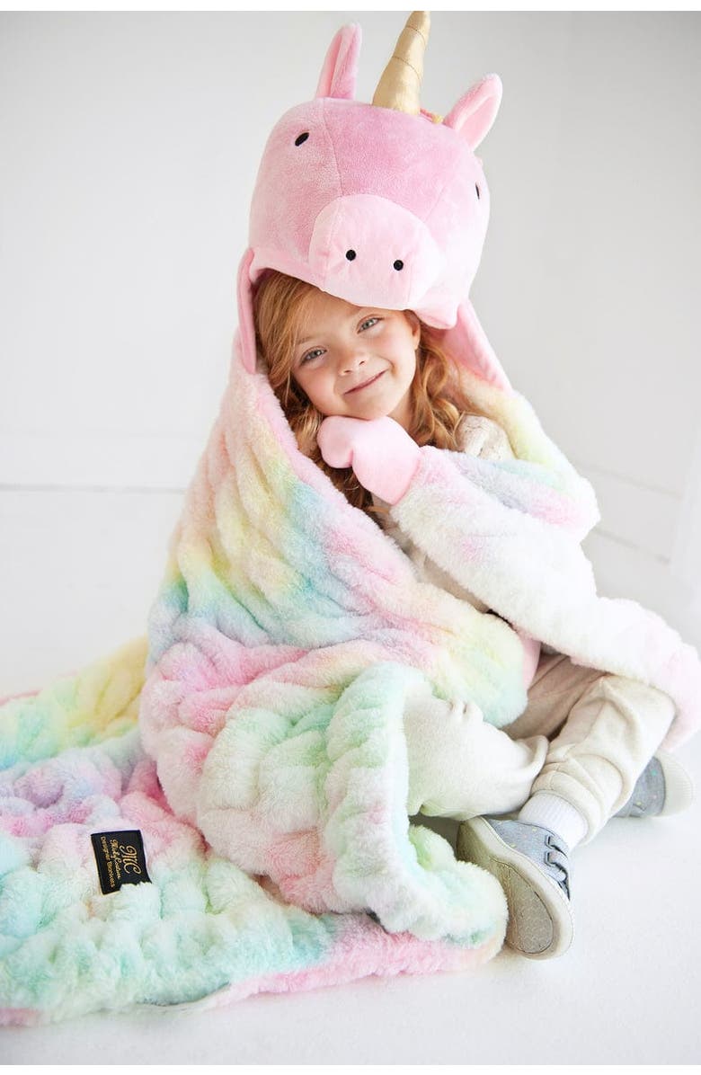 Minky Couture Huggable Unicorn, Main, color, Rainbow, Pink