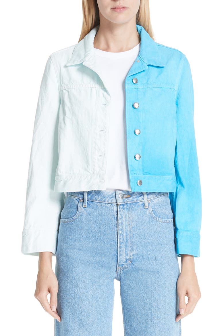 Cropped Denim Jacket (Nordstrom Exclusive), Main, color, DIRECTOIRE