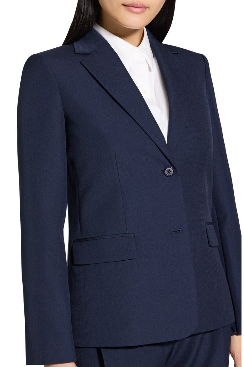 Zip Sleeve Wool Blend Jacket, Alternate, color, NOCTURNE NAVY