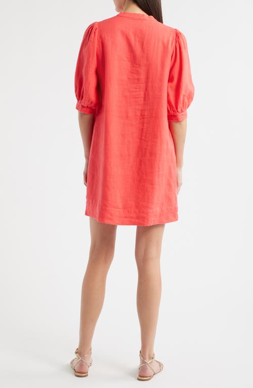 Lilly Pulitzer Mialeigh Elbow Sleeve Linen Dress In Pink