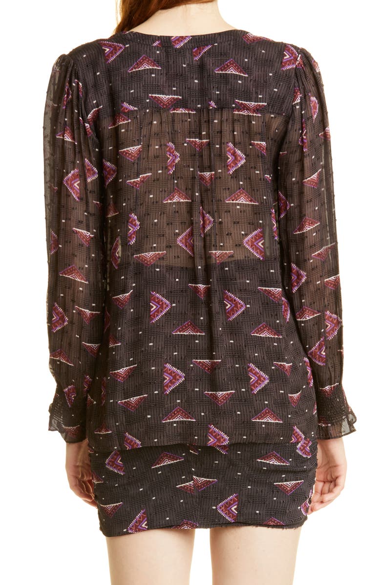 ba&sh Cathel Sheer Blouse, Alternate, color,