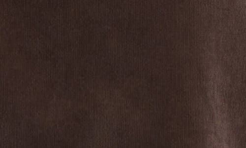 Nydj High Waist Slit Front Corduroy Maxi Skirt In Coffee Bean