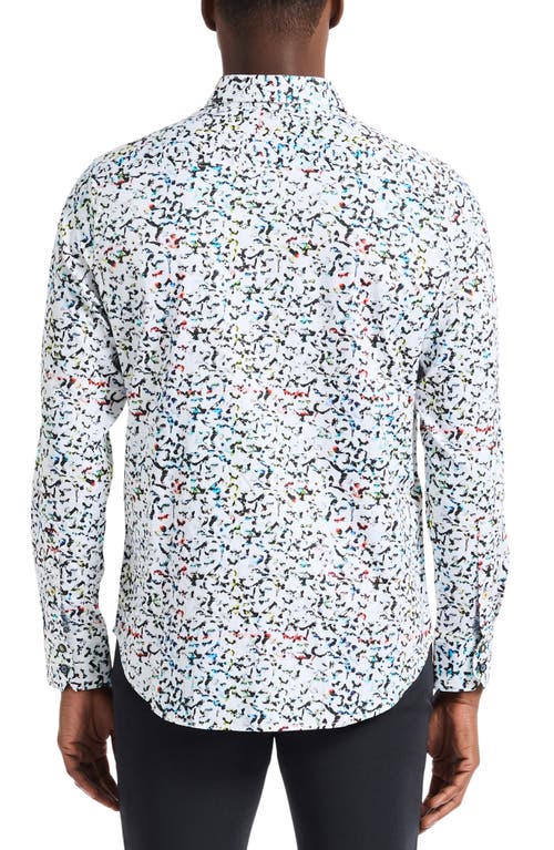 Robert Graham Lazlo Abstract Print Stretch Cotton Button-up Shirt In Multi