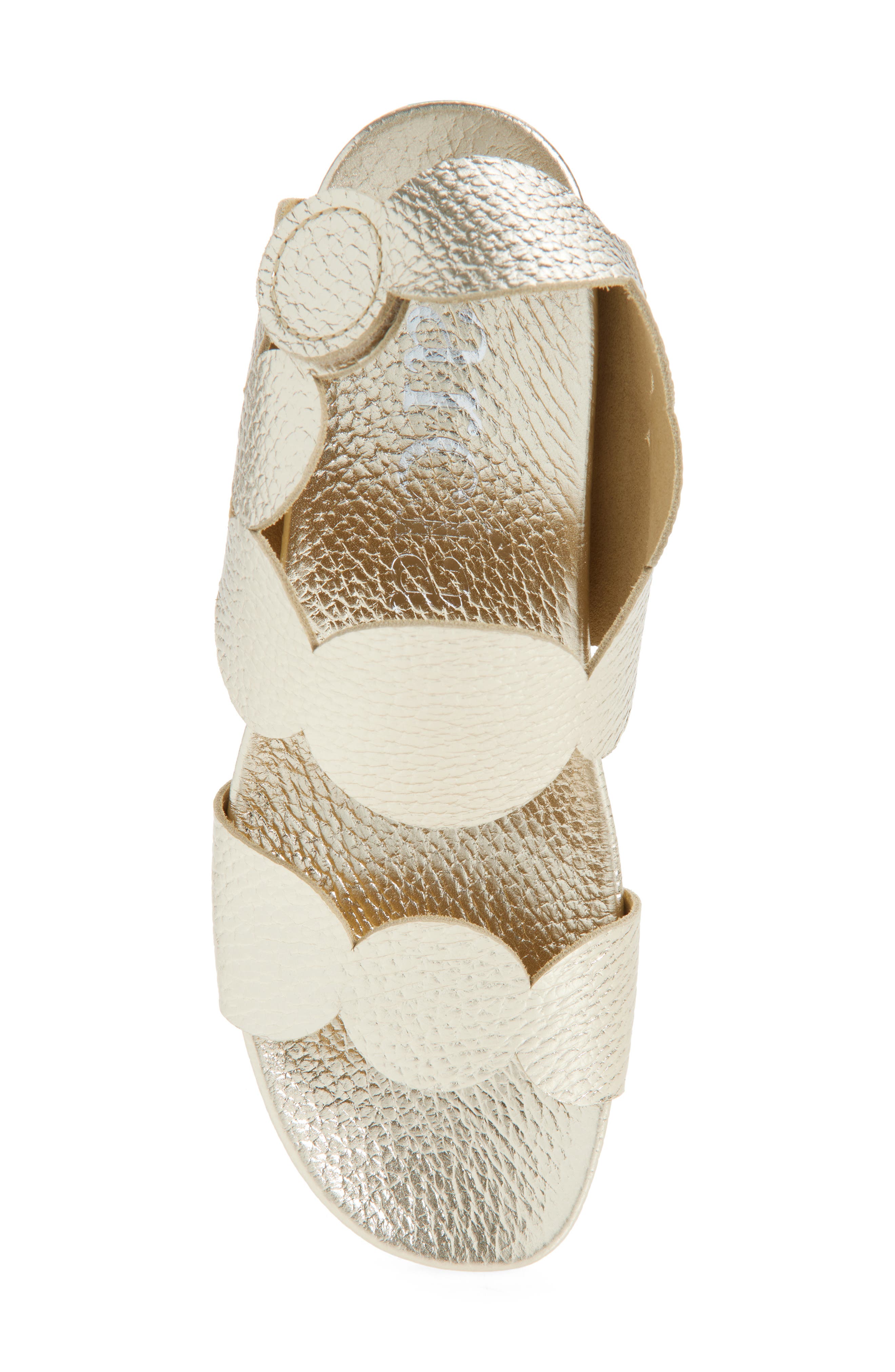 Pedro Garcia Wamile Wedge Sandal, Alternate, color, Platino Cervo