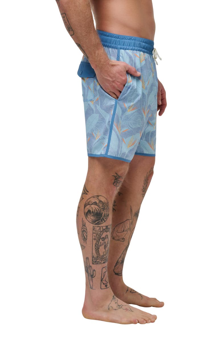 TravisMathew Lava Tunnels Swim Trunks, Alternate, color, Heather Quiet Harbor