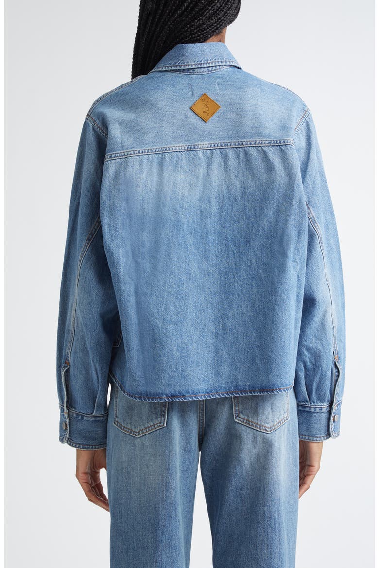 Wanda Denim Button-Up Shirt, Alternate, color, MEDITERRANEAN BLUE