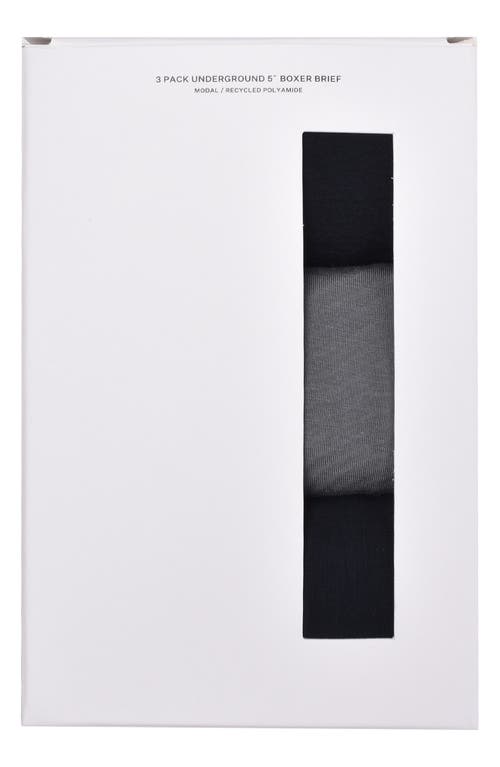 Allsaints Assorted 3-pack 5-inch Contour Pouch Boxer Briefs In Black Multi