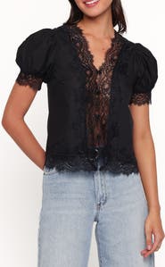 Petal & Pup Bilson Lace Trim Cotton Top