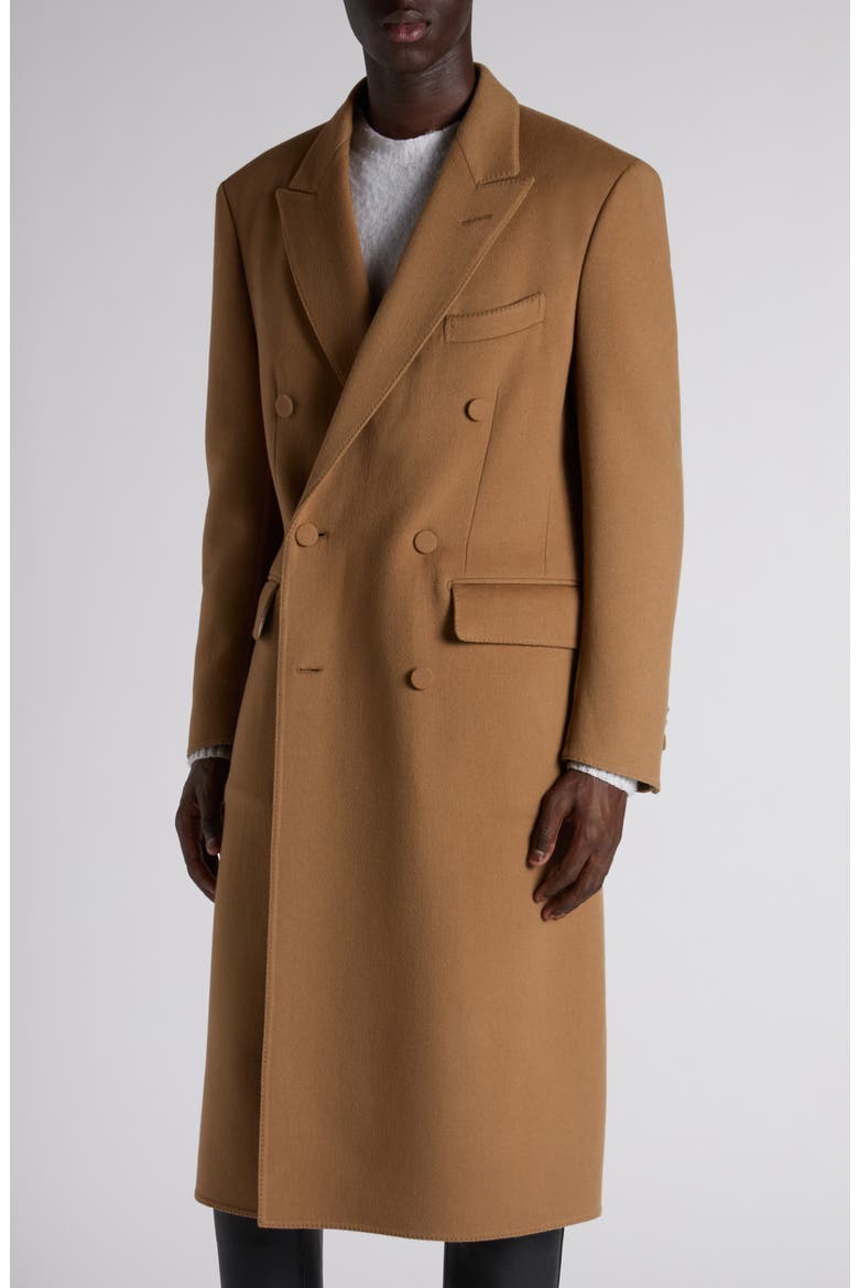 Double Splittable Wool & Cashmere Coat, Alternate, color, EBF CAMEL