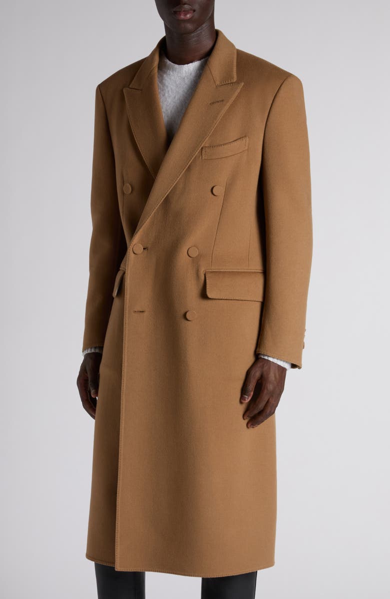 TOM FORD Double Splittable Wool & Cashmere Coat, Alternate, color, Ebf Camel