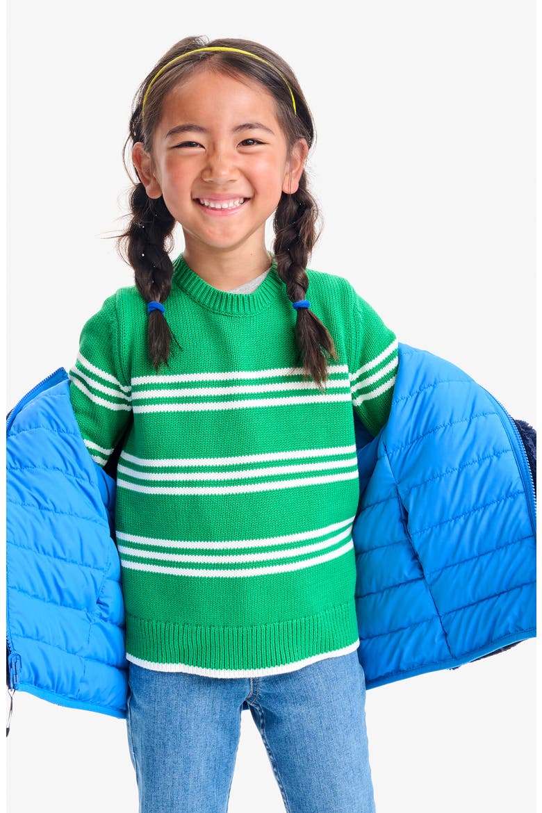 Kids' Reversible Fleece Puffer Jacket, Alternate, color, BLUEBERRY/ NAVY