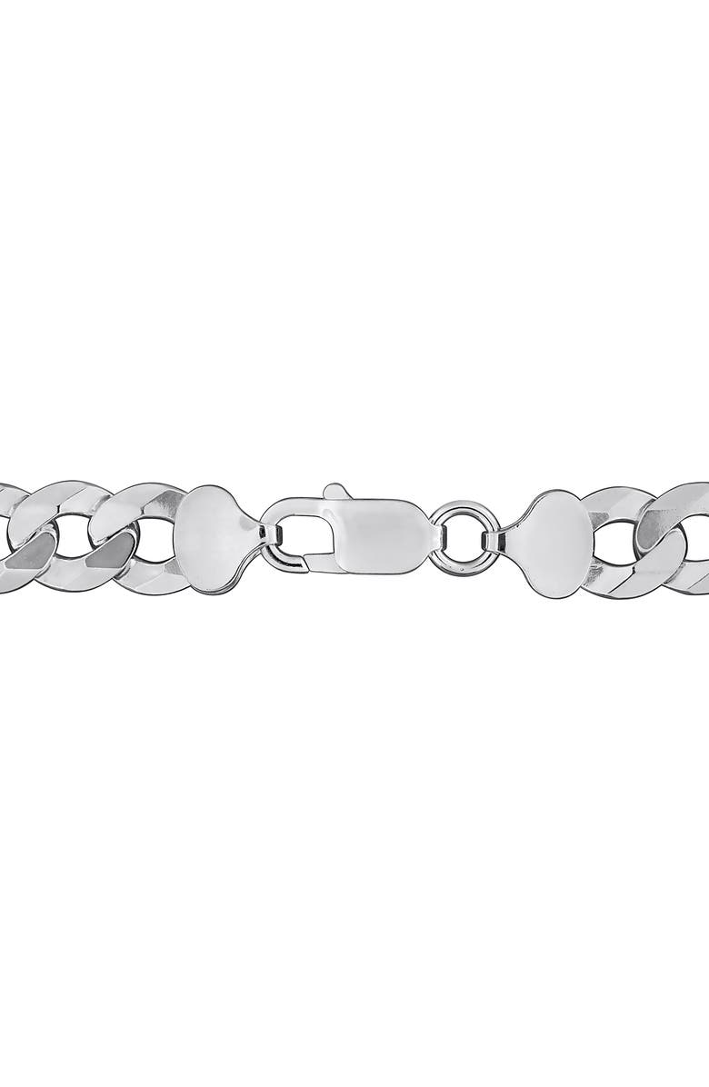 DELMAR Sterling Silver Bevel Curb Chain Necklace, Alternate, color, Silver