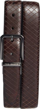 Ted Baker London Reversible Embossed Leather Belt