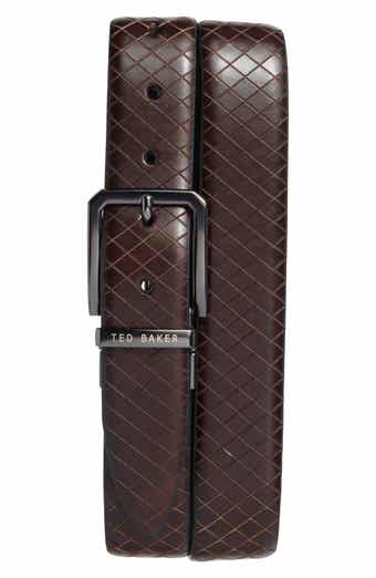 Ted Baker London Reversible Embossed Leather Belt