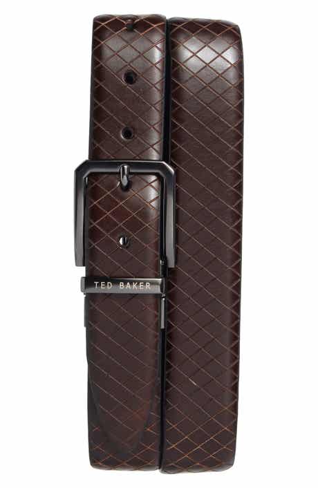 Ted Baker London Reversible Embossed Leather Belt