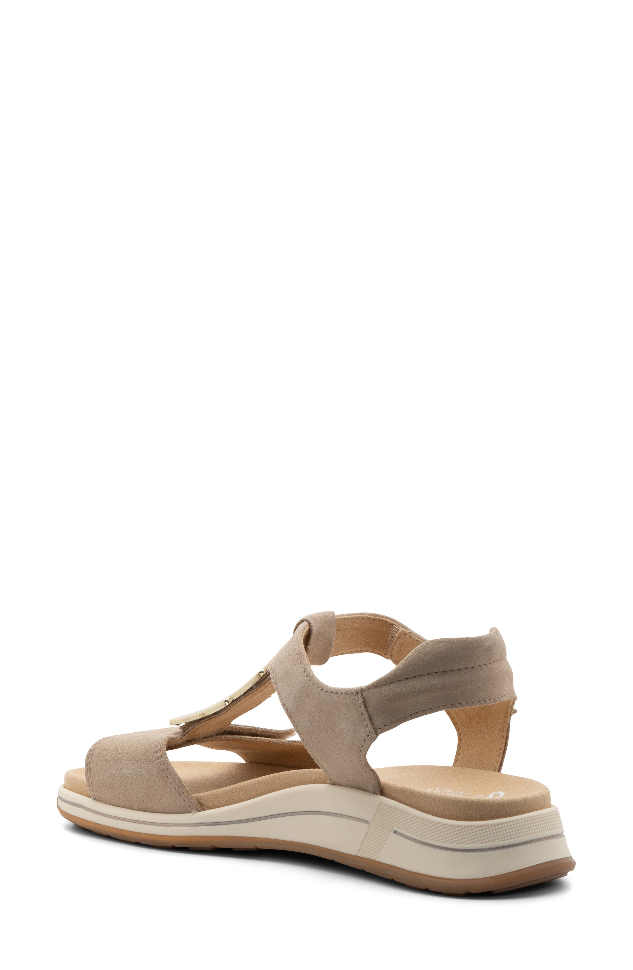 ara Oregon 2.0 T-Strap Wedge Sandal, Alternate, color, Sand