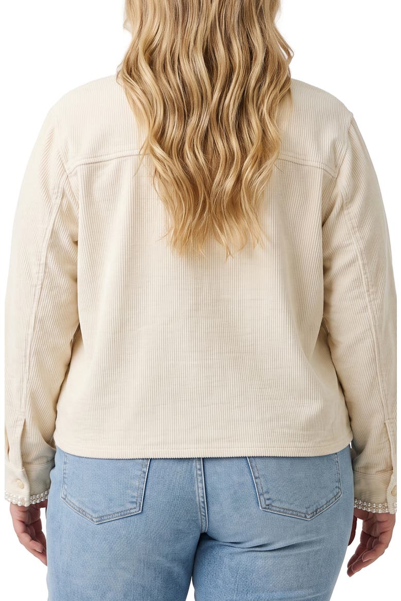 Embellished Corduroy Shirt, Alternate, color, BONE