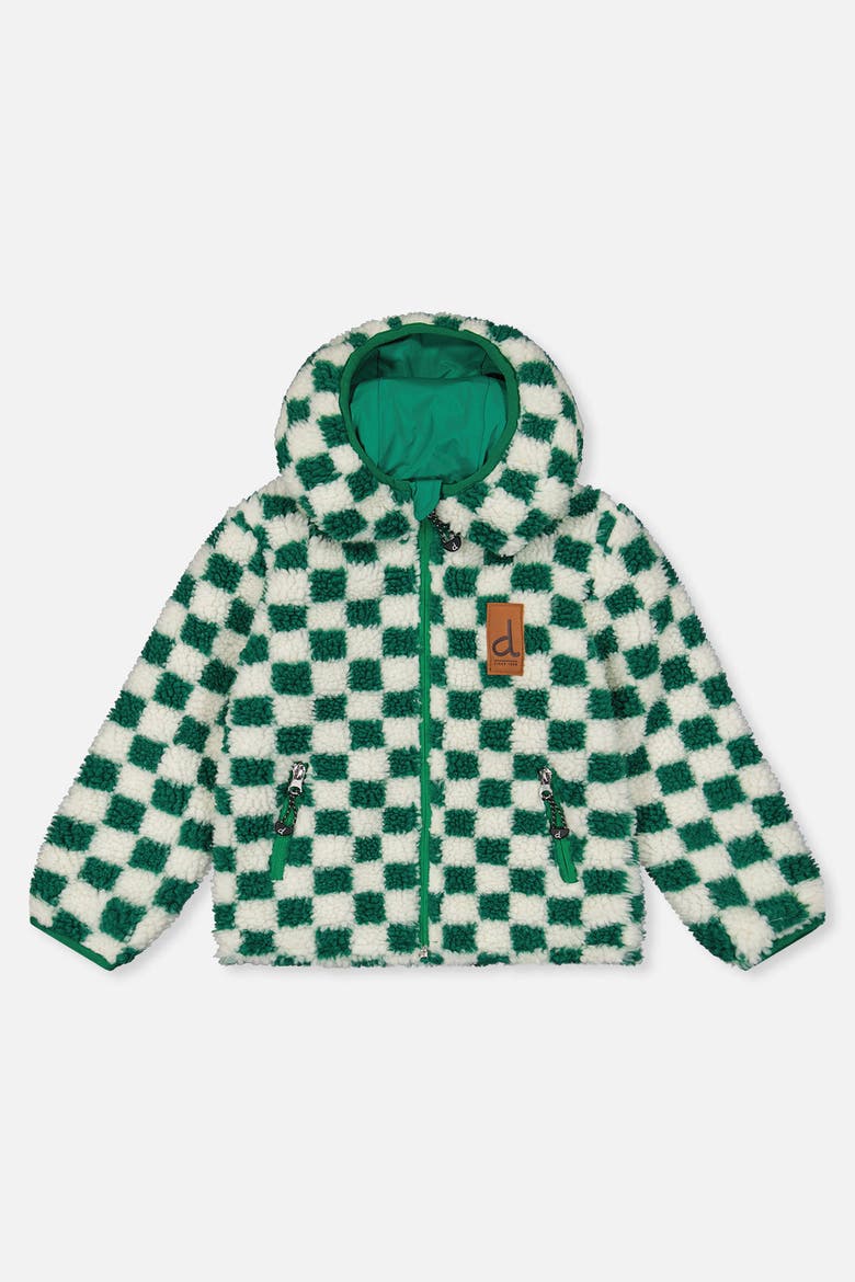Reversible Fleece Hooded Zip Pocket Mid-Season Jacket, Alternate, color, Forest Green
