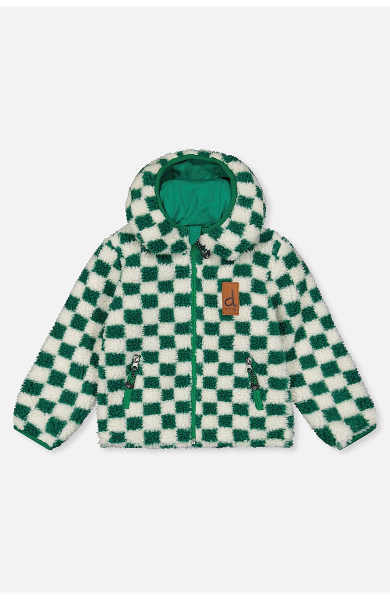 Deux par Deux Reversible Fleece Hooded Zip Pocket Mid-Season Jacket, Alternate, color, 